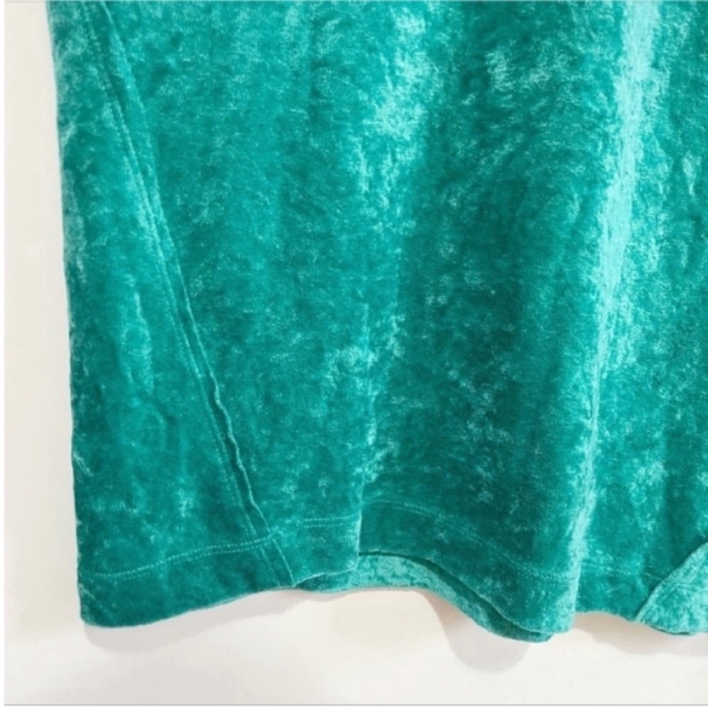 We the Free Milan sweater teal crushed velvet pullover oversized dolman sleeve - Picture 3 of 9